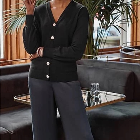 J Jill Black Bejeweled-Buttons Cardigan very soft and comfortable Size 2X NWT - Picture 4 of 14